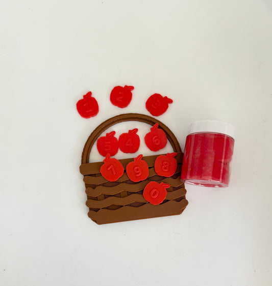 Apple Counting Playdough Set